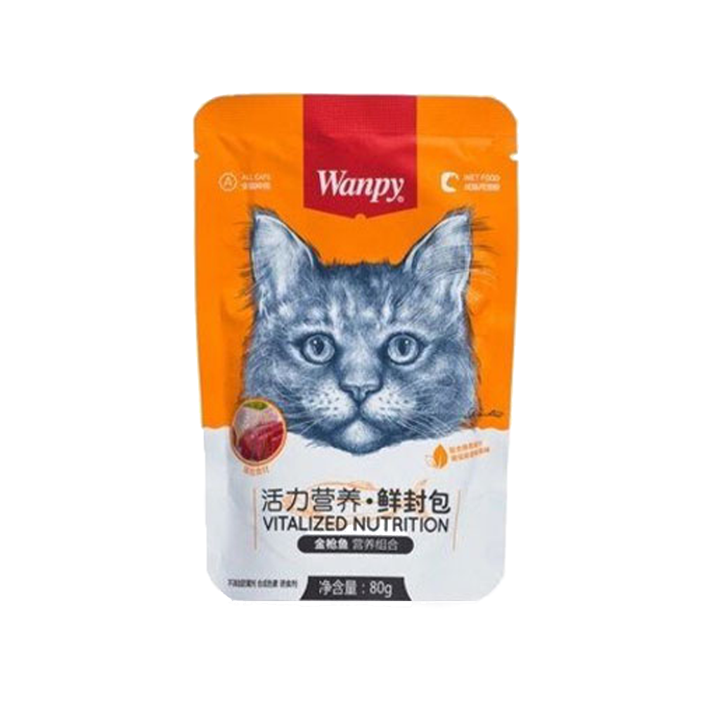 پوچ گربه ونپی Wanpy با طعم مرغ و ماهی تن